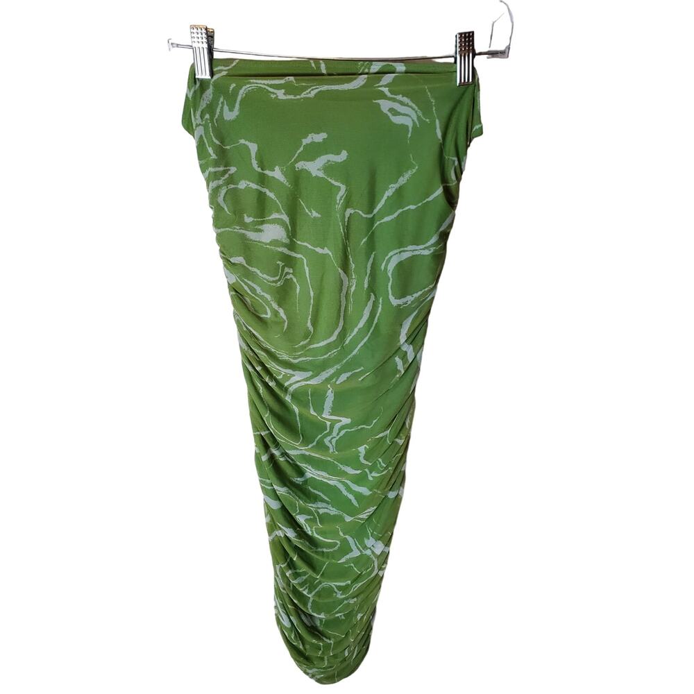 See You Monday Green Double Layer Bodycon Strapless Dress, NWT, Large